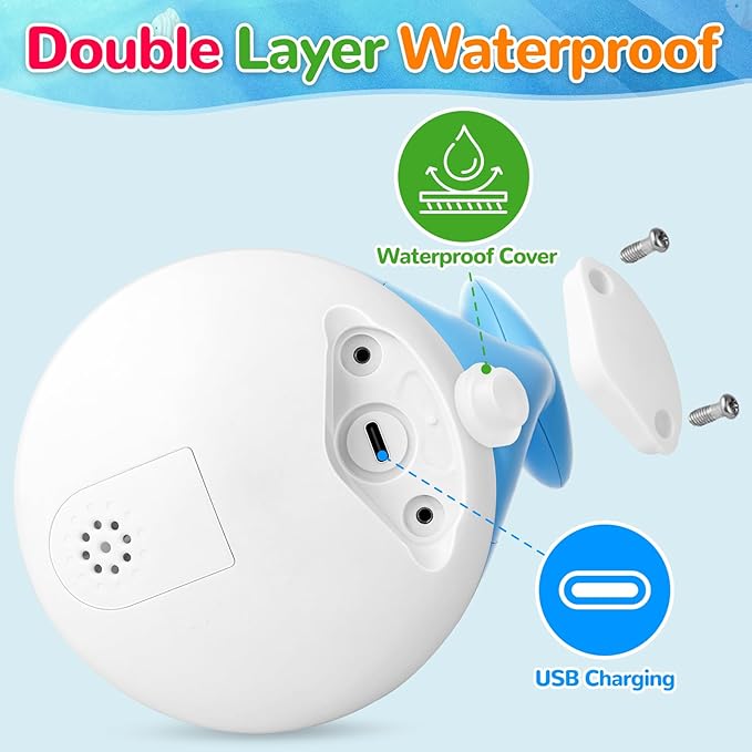Baby Bath Toys, Light Up Whale Bath Toy Sprinkler for Babies 6-12-18 Months, Bath Toys for Kids 1-3, Toddler Fountain Bathtub Toys, Valentines 1 2 3 Year Old Boys Girls Birthday Gifts