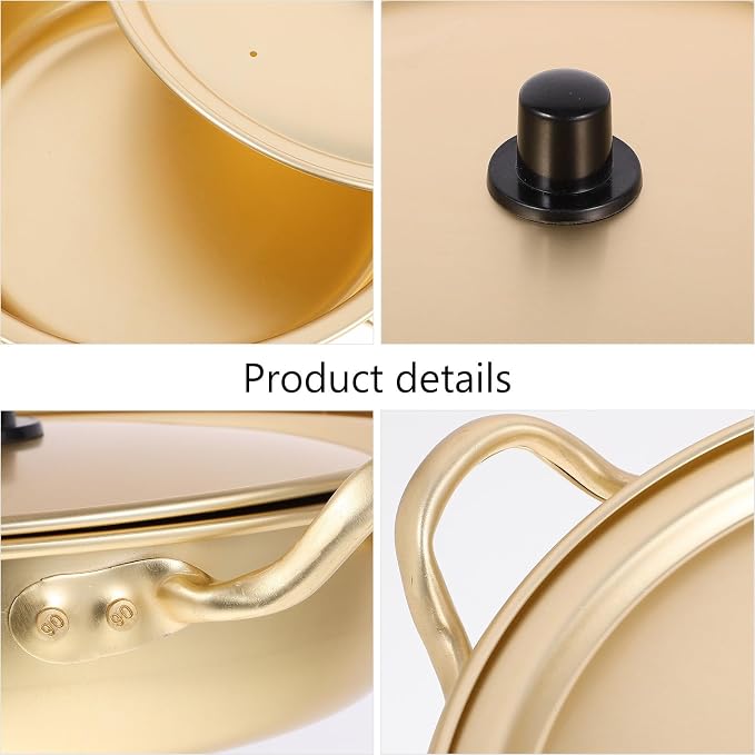 Korean Ramen Pot Noodle Cooker Lid Fast Heating Double Handle Instant Noodles Pasta Cookware