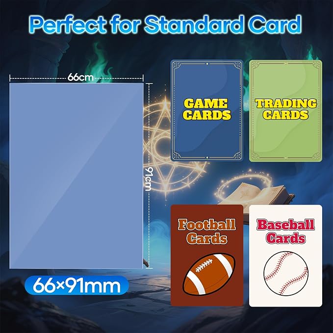 500 Count Card Sleeves, Matte Magic Card Sleeves, Smooth Shuffle & Tear Resistant, Fit for MTG, TCG, CCG (Light Blue)