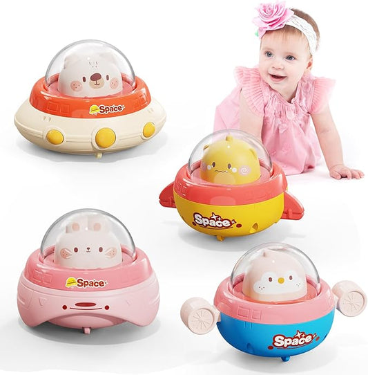 4PCS Animal Cars Toddler Toys,Baby Toys 1 Year Old,Press and Go Car 1 Year Old Girl Toys,Baby Valentines Day Gifts Toys for 1 2 Year Old Girls
