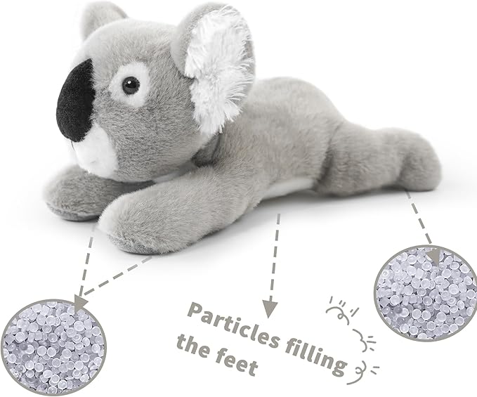 Stuffed Animal for Kids,8 inch Realistic Animal Plush Toy Lying Down Posture Animals,Plush for Boys Girls Adult Birthday Hug Teaching(S-Koala)