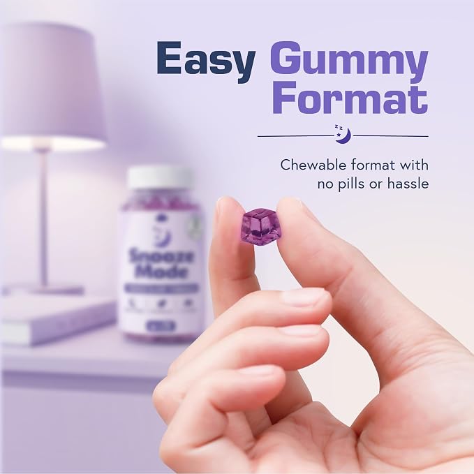 AmpUp Melatonin Gummies 5mg, Sleep Gummies for Adults, Magnesium & L-Theanine, Sugar Free, Non GMO & Vegan, Grape Flavor, 70 Counts, Sleep Aid Supplement for Calm Night Routine Support