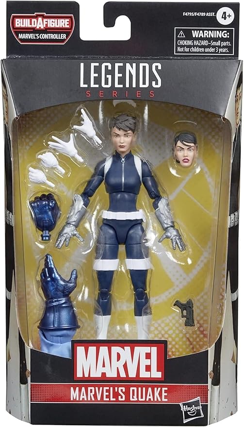 Marvel Legends Series Marvel’s Quake Secret Warriors Comics Action Figure 6-inch Collectible Toy, 5 Accessories, 2 Build-A-Figure Parts