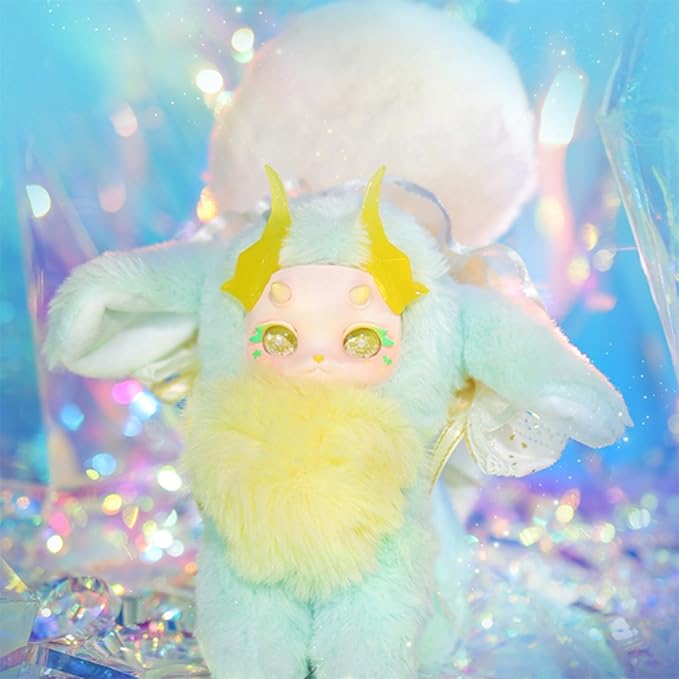 CALEMBOU Plush Doll Blind Box, Fantasy Creatures Series Vinyl Plush Mystery Toys, Kawaii 1 of 6 Possible Stuffed Dolls Soft Anime Plushies Christmas Birthday for Girls (Crystal Illusion Series)