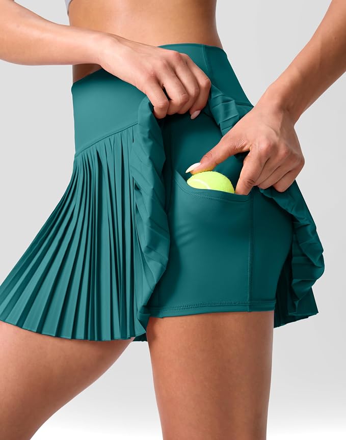 Pleated Tennis Skirt for Women with Pockets Shorts Women's High Waisted Lightweight Athletic Golf Skorts Skirts