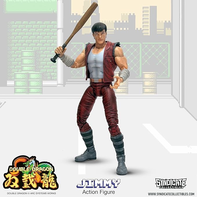 Toynk Double Dragon Jimmy Lee 7-Inch Deluxe Articulated Action Figure with Accessories