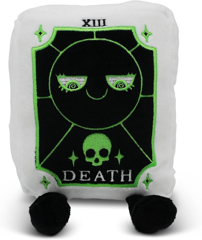 Rest in Plush Collectible – Spooky Cute Stuffed Toy, Soft Halloween Plushie for Collectors, Trick or Treat Gift, Fall Holiday Decoration - Death