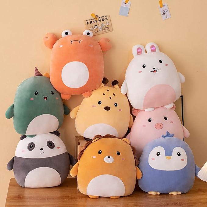 Cute Panda Plush Pillow, 8 inch Panda Stuffed Animal Toy Kawaii Plushies Hugging Pillow Gifts for Room Decor Kids Birthday Valentine