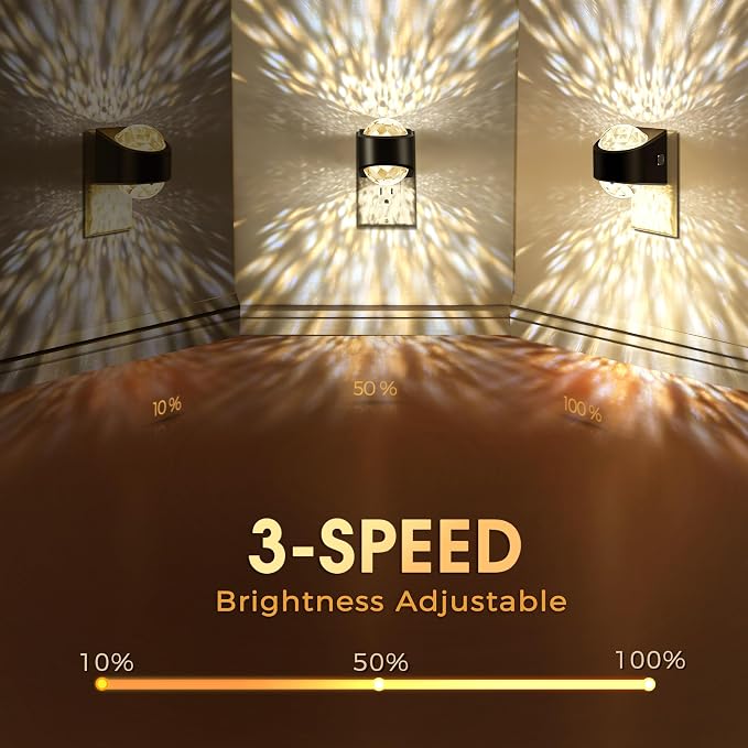 Night Light,Night Lights Plug into Wall,LED Projector Night Light | Soft White for Bedroom, Dimmable Brightness Dusk to Dawn Nightlight for Kids, Nursery, Bathroom, Home Decor, Gaming Room