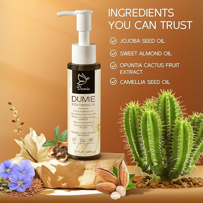 Body Firming Oil, 3.38 FL 0Z, Korean Skin Care Post-Shower Body Oil for Women-With 767,000ppm Jojoba Oil,toTighten, Hydrate & Nourish Dry Skin, Lightweight and non-greasy texture-Luxury Spa Gift