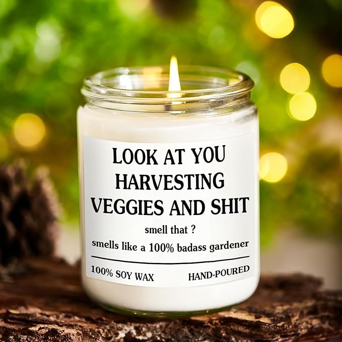 Gardening Gifts for Women - Unique Plant Lover Present, Fathers Day, Funny Garden Gift, Relax Candle, Best Gift for Gardeners, Valentine Gifts Cool Plant Mom, Funny Garden, Growing Candle