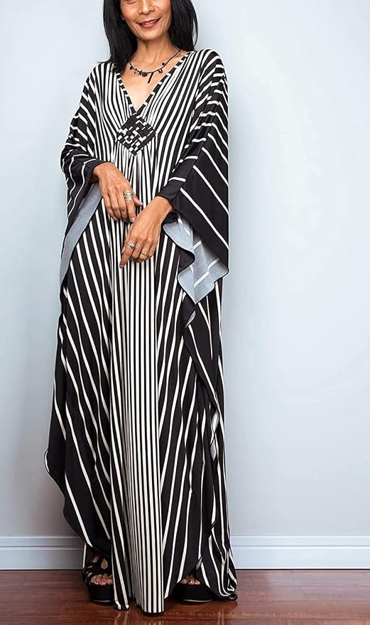 Venasha Womens Caftan Floral Print Kaftan Dress Short Sleeve Swimsuit Cover up Loungewear for Summer