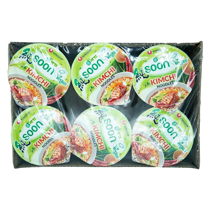 Nongshim Soon Kimchi Noodle Cup,2.64 Ounce,(Pack of 12)