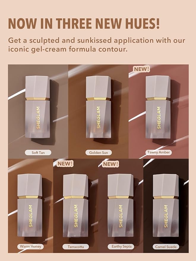 SHEGLAM Sun Sculpt Liquid Contour Stick Long Lasting Cream Bronzer Makeup-Warm Honey