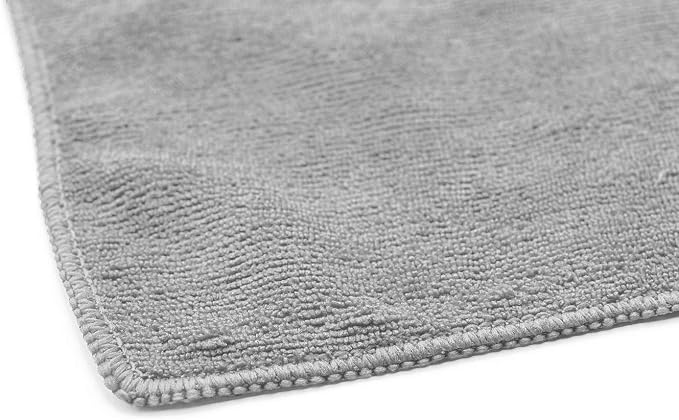 The Rag Company - Sport & Workout Towel - Gym, Exercise, Fitness, Sport, Ultra Soft, Super Absorbent, Fast Drying Premium Microfiber, 320gsm, 16in x 27in, White + Ice Grey + Black - 3-Pack