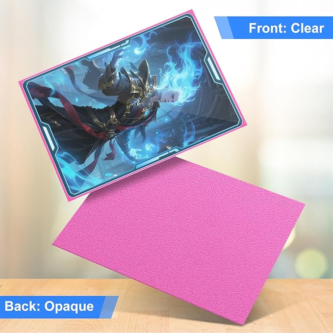 Pink Card Sleeves Fit for MTG, 300 Pieces Standard Card Sleeves for Trading Card Sports Cards Baseball Cards TCG (66x91mm), Affordable Sturdy and Nice Shuffling