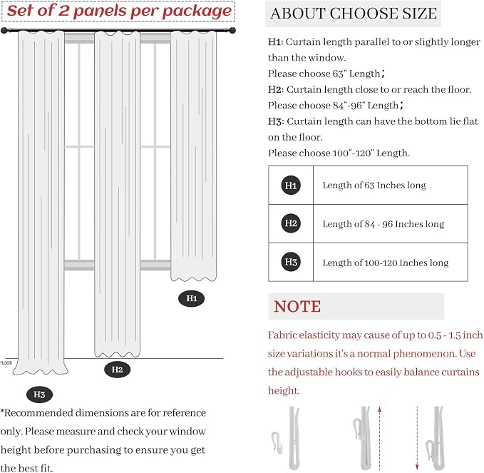 PleatedDrapes Linen Sheer Tall Windows Curtains 100 Inches Long for Living Room, Memory Trained Pinch Pleated Light Filtering Greyish Brown Modern Drapes for Patio Sliding Glass Door W40xL100 2 Panels