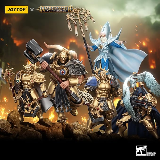 JOYTOY Warhammer 1/18 Action Figure Age of Sigmar Stormcast Eternals The Blacktalons 5Pack Mecha Joy Toy Collection Model