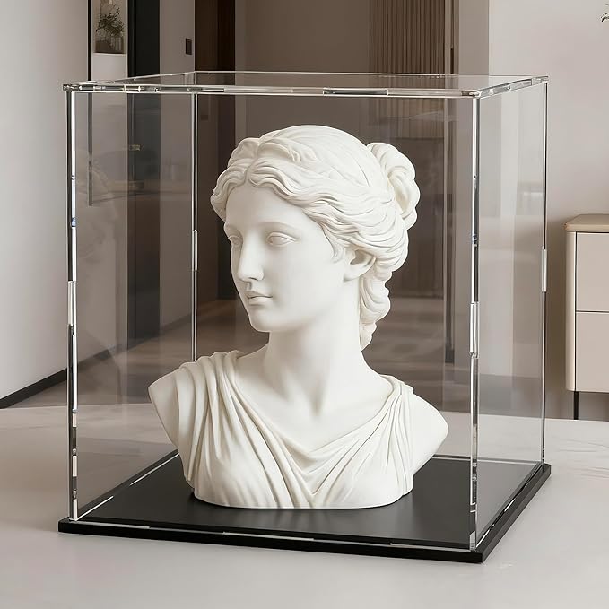Large Display Case for Display, Clear Acrylic Box for Showcase Collectibles Action Figures Home Storage & Organizing Toys, 13" L x 13" W x 13" H