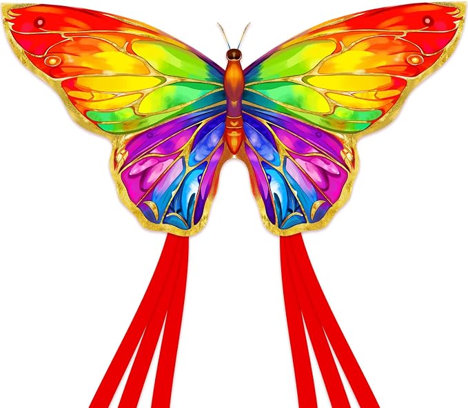 HONBO Butterfly Kites for Kids & Adults, Easy to Fly for Beginners, Each Kite with 300ft Line Handle,Beginner Kite for Kids Ages 4-8,Beach Kites for Outdoor Activities & Family Trip