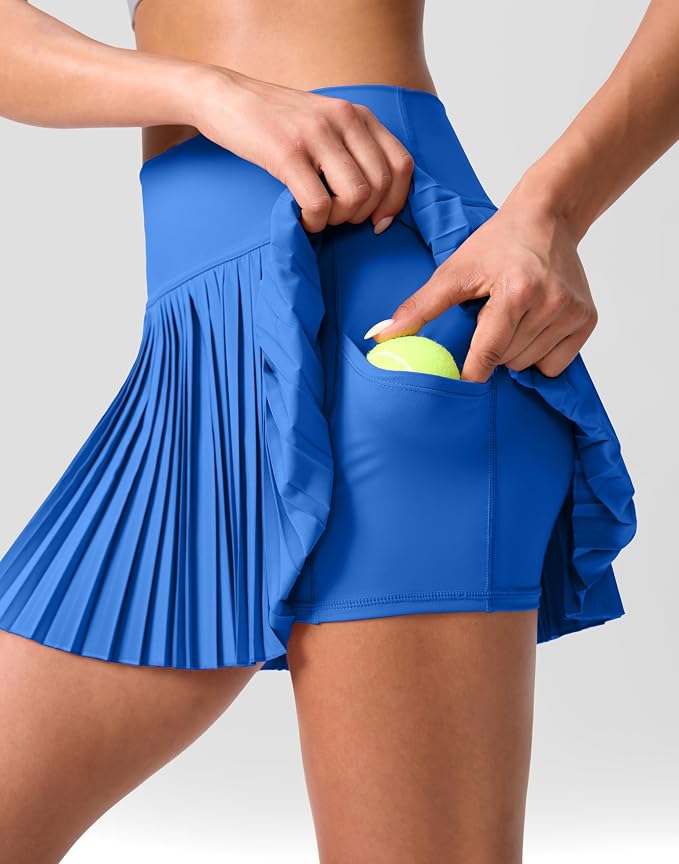 Pleated Tennis Skirt for Women with Pockets Shorts Women's High Waisted Lightweight Athletic Golf Skorts Skirts