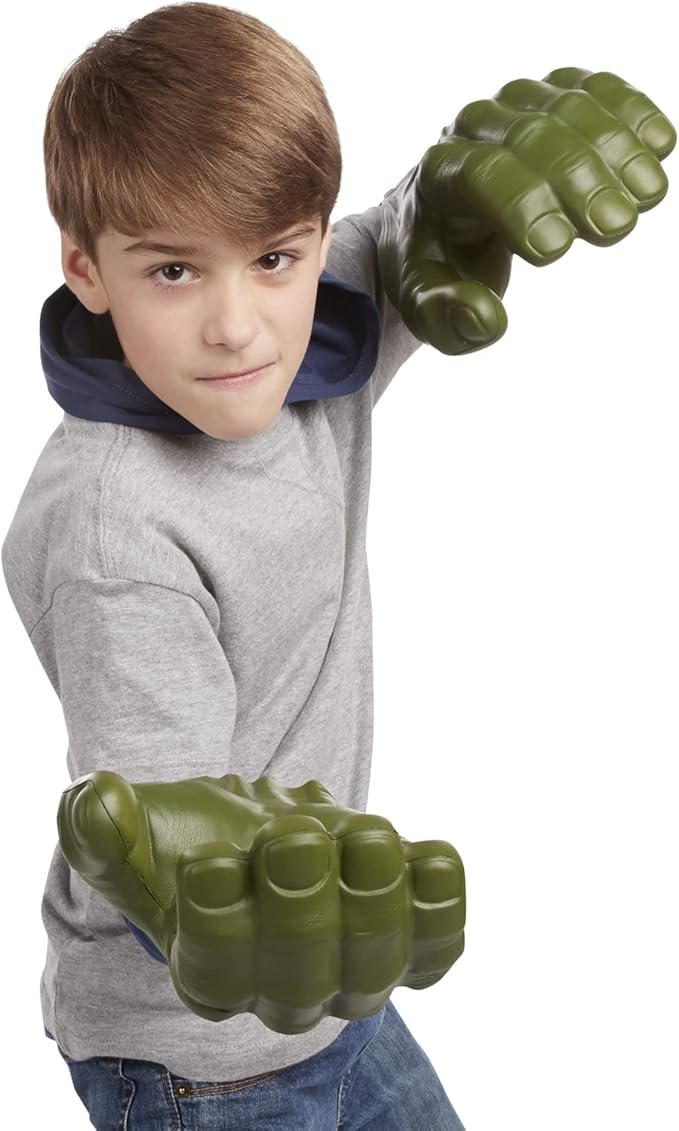 Marvel Avengers Hulk Roleplay Toy, Includes 2 Gamma Grip Fists, Design Inspired by Marvel Comics, for Kids Ages 4 and Up (Amazon Exclusive)