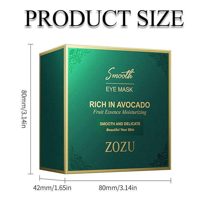 Avocado Eye Mask, Eye Patches, Avocado Moisturizing Collagen Eye Mask, Under Eye Patches, Nourishing, Naturally Hydrating Formula