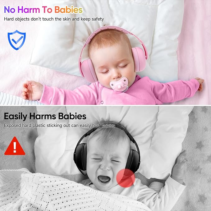 Floriogra Baby Headphones for Noise - Upgraded Ear Muffs Noise Protection - Noise Cancelling Headphones - Ear Protection for 3 Months to 2 Years, Normal