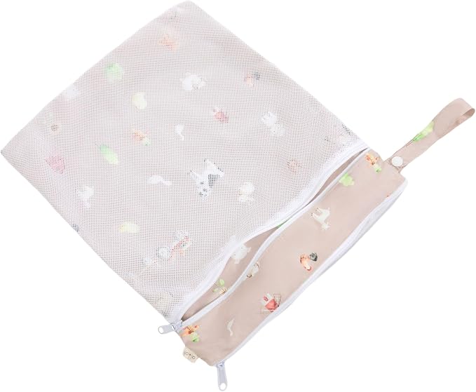 Ali+Oli Wet Dry Bag, Dual Compartment, Water Resistant, Baby Gear | Swimwear storage, Stroller attachment, Daycare essentials, Clothing separation, Travel organization, Reusable