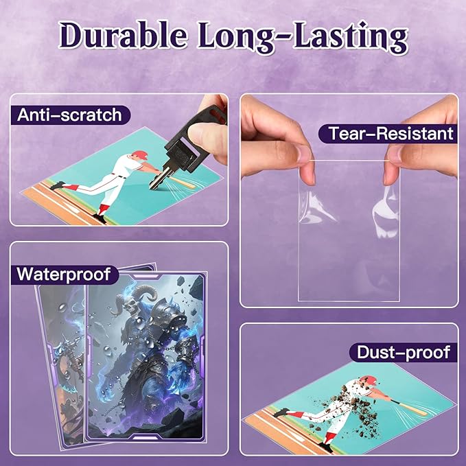 500 Perfect Fit Sleeves,Inner Clear Card Sleeves Perfect Fit for Double Sleeving,60-Microns Ultra Clear Protection,High Clarity Trading Card Sleeve Compatible with MTG, TCG, Game,Sport Cards