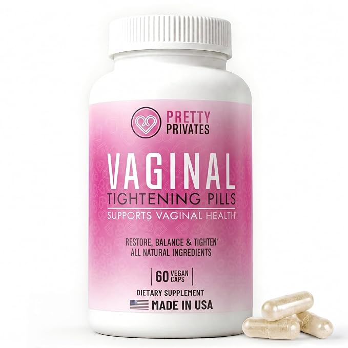 Pretty Privates Vaginal Moisture & Tightening Pills, 60 Capsules | With Kacip Fatimah, Manjakani, Kayu Rapet & Noni Fruit for elasticity, moisture and wetness support and pH balance.
