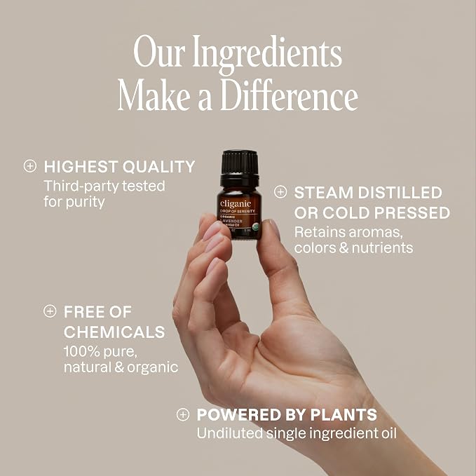 Cliganic Organic Essential Oils Gift Set (Top 4 - The Basics), 100% Pure Natural Aromatherapy - Peppermint, Eucalyptus, Tea Tree & Orange