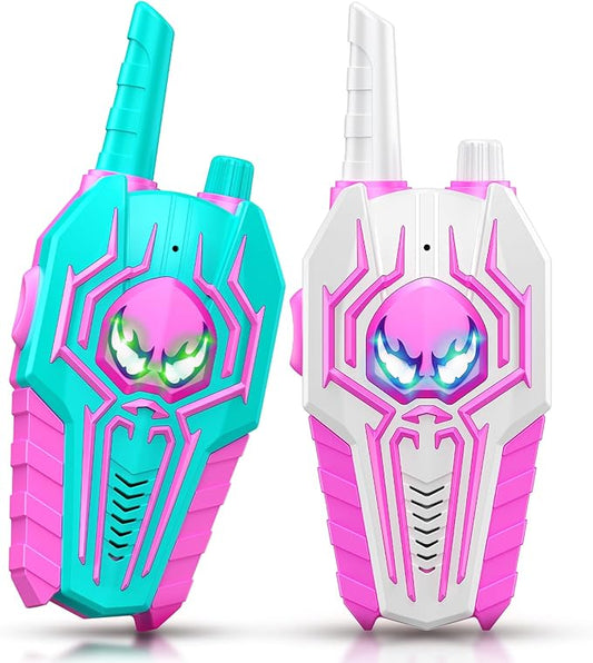 Cool Walkie Talkies for Girls Kids: Birthday Toys Gifts for 3 4 5 6 7 8 Year Old Girls Toys Ages 6-8 Kids Walkie Talkies 2 Pack Outdoor Hiking 2 Way Radio Toy for 3-8 Year Old Girl Gift