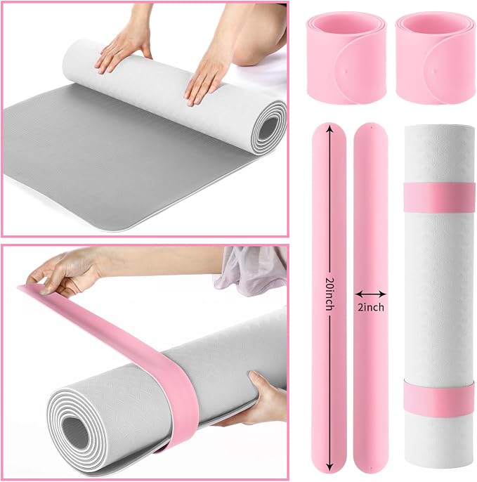 Halloscume Yoga Bag Set for Women Including Yoga Mat Tote Bag, Booty Resistance Bands, Non Slip Sports Socks Silicone Ties for Pilates Travel Workout Office Home Gym