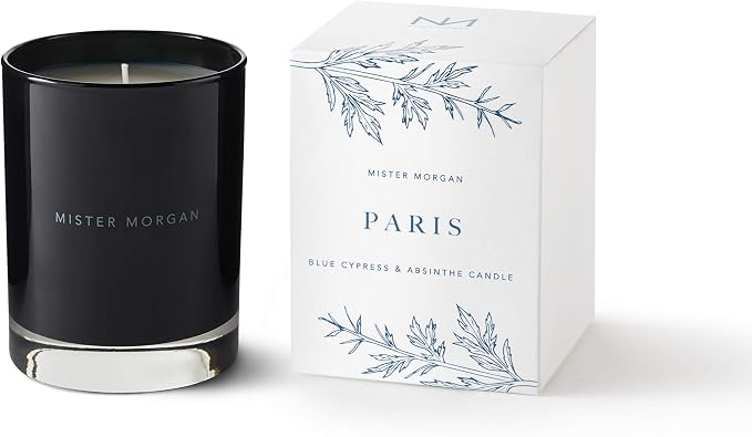 Mister Morgan Paris Blue Cypress and Absinthe Candle, 11 Ounces