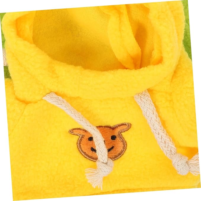 Veemoon 2pcs Plush Bear Doll Hoodies Adorable Replacement Clothes for Stuffed Animals Green and Yellow Outfits for DIY Decoration and Dress up