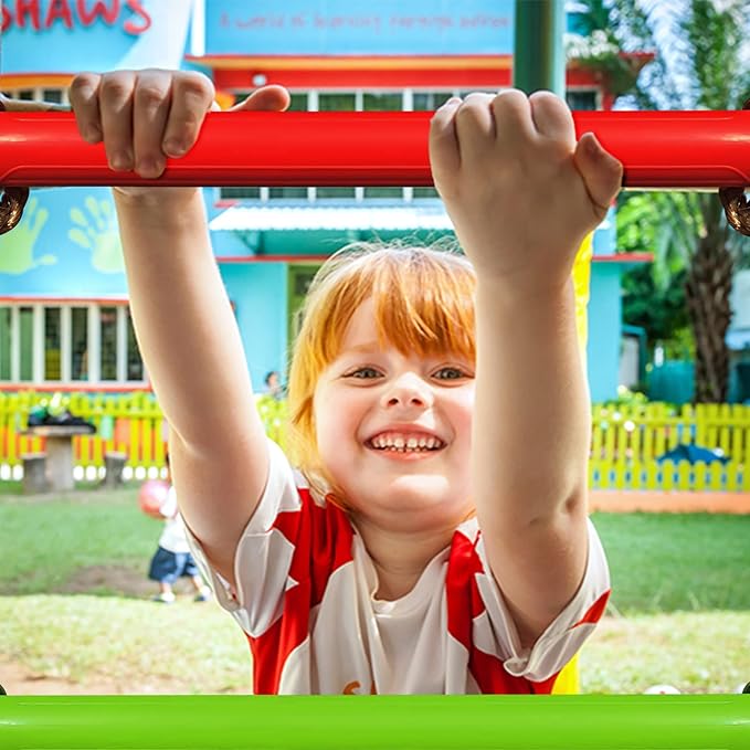 Climbing Rope Ladder for Kids, 6.6Ft Swing Rope Ladder Obstacle Course for Indoor PlaySet and Outdoor Tree House, Playground Swing Set and SlacklineLadder