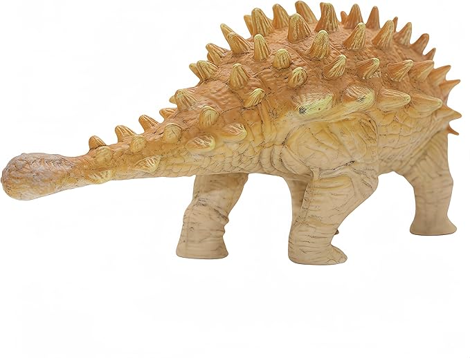 Gemini&Genius Ankylosaurus Dinosaur Toy Action Figure, Saichania Toy, Gift, Xmas Stocking Stuffer, Birthday Cake Topper, Family Party Gift for Kids 3 Year Olds and Up