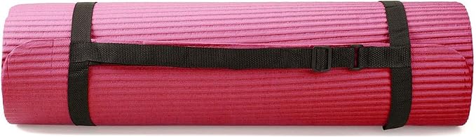 BalanceFrom 7-Piece Yoga Set with 71x24x0.5 Inches Extra Thick Mat and Carrying Sling – Includes 2 Blocks, Stretch Strap, 2 Towels, and Knee Pad for Home, Studio, and Gym Workouts