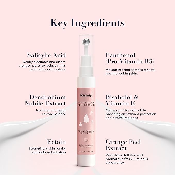 Milia Remover for Eye & Face, Milia Spot Treatment Serum with Salicylic Acid,Milia Acne Cream