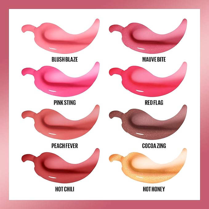 MAYBELLINE Lifter Gloss Lifter Plump, Plumping Lip Gloss with Chili Pepper and 5% Maxi-Lip, Hot Chili, Terracotta Red Cream, 1 Count