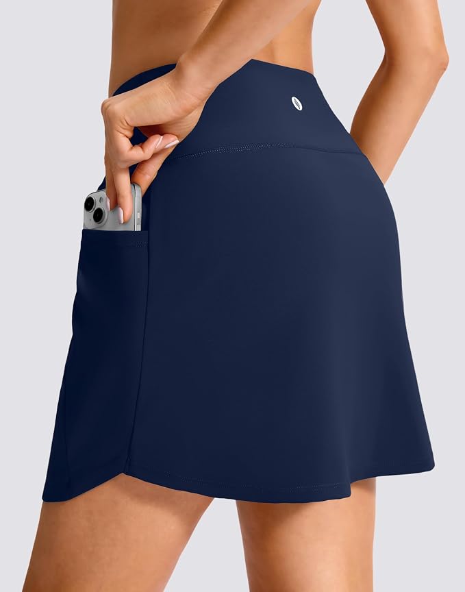 16'' Skorts for Women with 4 Pockets High Waisted Golf Skirt | Built-in Shorts, Stretch, A Line, Pickleball, Athletic, Casual, Tennis Skirt