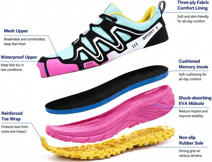 Women Hiking Shoes Casual Non-Slip Lightweight Comfortable Running Fashion Sneakers Walking Trekking Outdoor Shoes