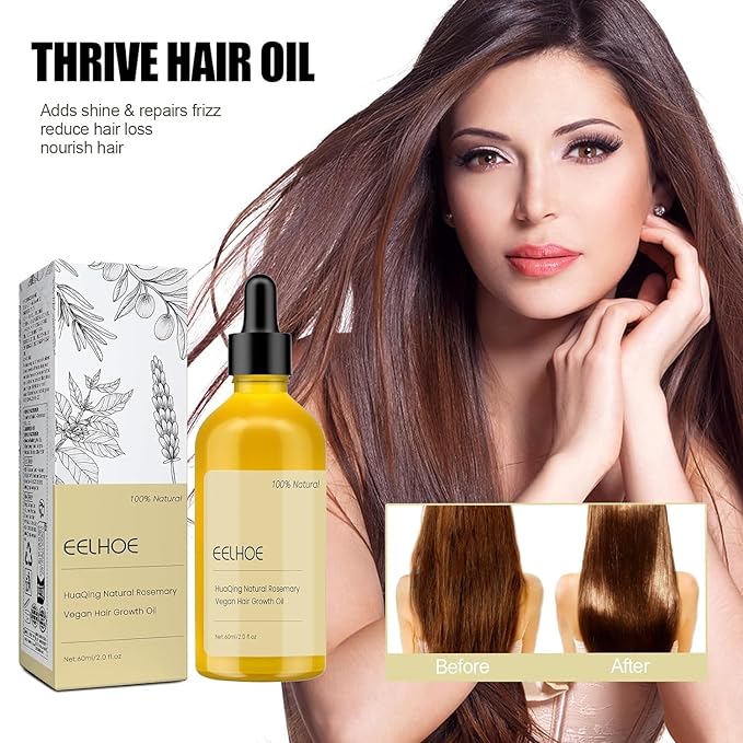 180 ML Eelhoe Hair Growth Oil, Carvenchi Natural Hair Growth Organic Rosemary Oil for Dry Damaged Hair and Growth Thin Hair