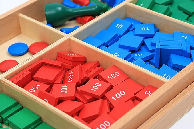 Montessori Math Materials - Stamp Game for Preschool Early Learning Tool