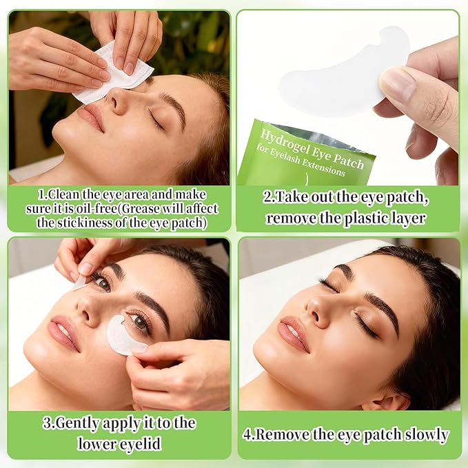 50 Eye Pads Lash Extensions - Thickened Under Eye Patches Hydrogel Eyepads for Extensions Lash Eyepads Bulk Parches Para PestañAs Eyelash Gel Pads Eyelash Tech Must Haves Eyepads Accessories