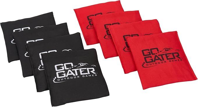 EastPoint Cornhole Board Set, Go Gater - Black/Red, 24 x 18 in - Foldable Design for Camping Accessories - Weather-Resistant for Beach Games - Official Bean Bag Toss for Backyard Games
