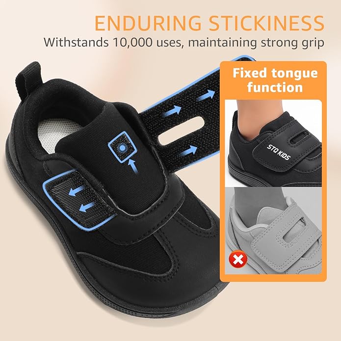 Wide Toe Box Toddler Shoes Zero Drop Boys Girls Barefoot Shoe Non-Slip Little Kids Sneakers for First Walking