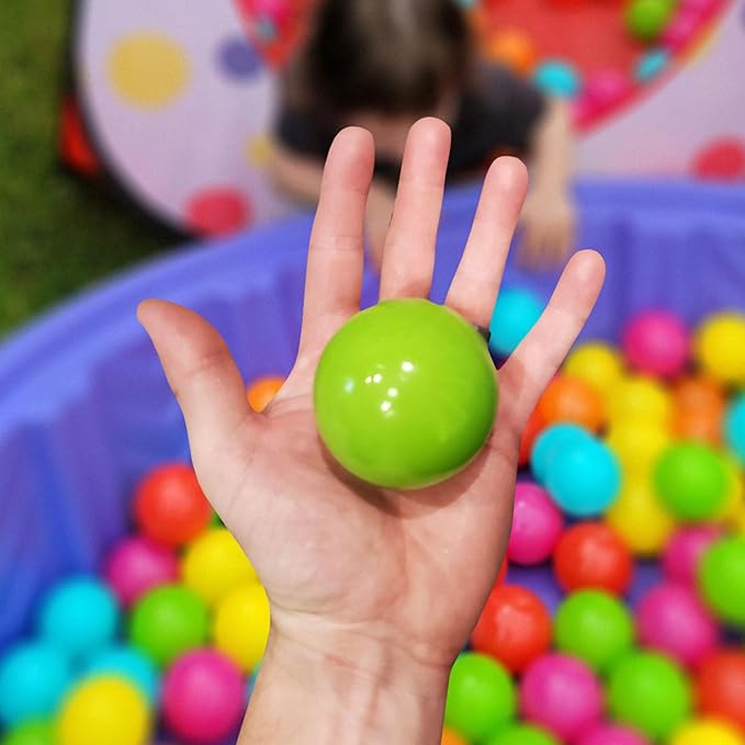 BalanceFrom Play Pit Balls Toy Set for Kids with Mesh Bag, Rainbow or Pastel Colors – Crush-Proof Plastic for Ball Pits, Playhouses, Bounce Houses, Pools, Tents, and Birthday Parties