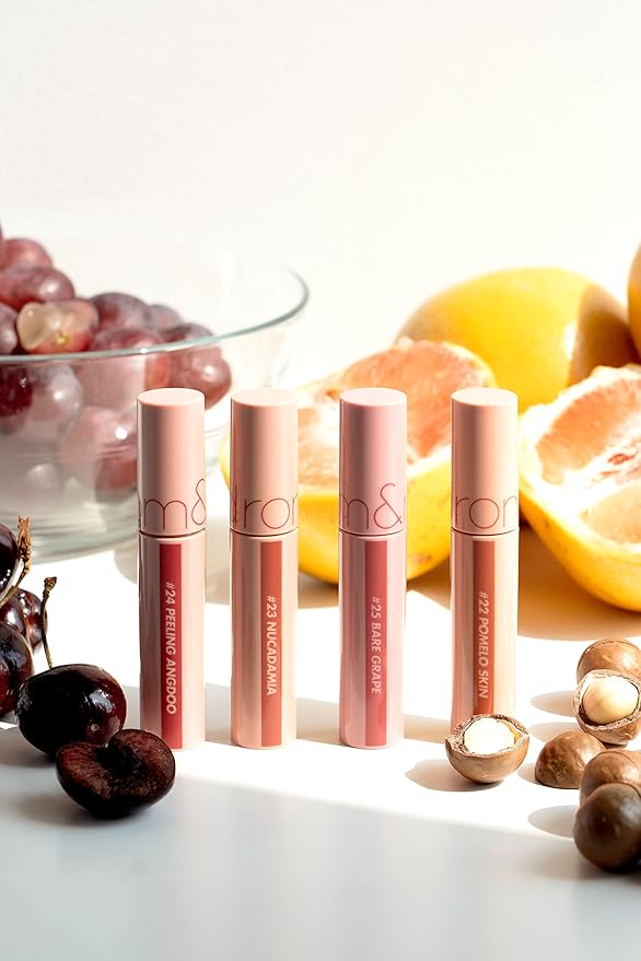 rom&nd Juicy Lasting Tint #23 Nucadamia - K-Beauty Nudy Red Brown Lip Stain for Pure Bare Juicy Glossy Finish | Hydrating, Long-Lasting & Fruit-Inspired Korean Lip Tint